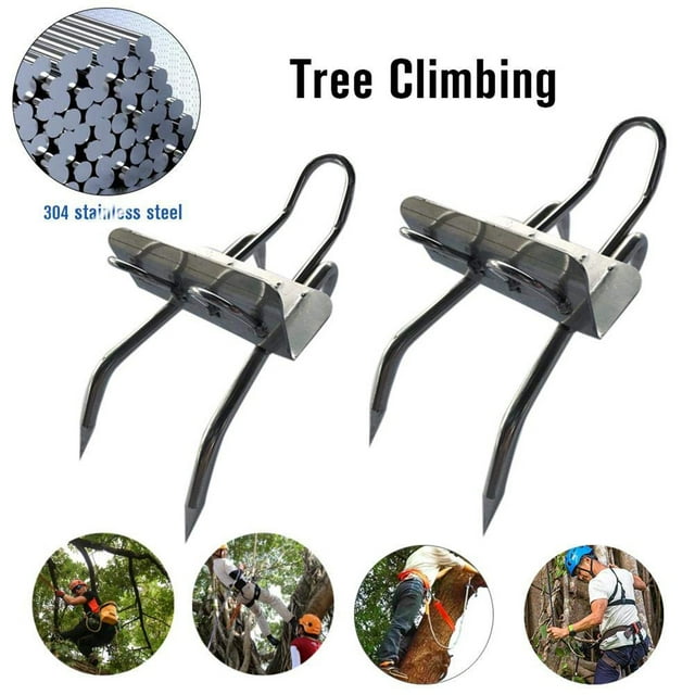 Outil d'Escalade d'Arbre en Acier Inoxydable 304 Multi-Fonction Pointes d'Escalade Crochet Antidérapant Outils d'Escalade d'Arbre