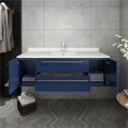 thumbnail image 6 of Fresca Fvn6148-Uns Lucera 48" Wall Mounted Single Basin Vanity Set - Blue, 6 of 11