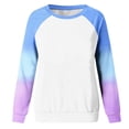 thumbnail image 6 of Bibifish Womens Sweatshirt Gradients Color Print Crewneck Raglan Sleeve Long Sleeve Pullover Tops Casual Loose Fit Daily Sweatshirts, 6 of 6