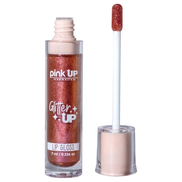 Brillo con Glitter para labios Glitter Up Pink Up ocre