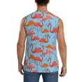 thumbnail image 4 of Goofa Flamingo Printed Men's Sleeveless T-Shirt - Athletic Gym Workout Tank Top for Men - Moisture-Wicking, UPF 30+ Quick-Dry Muscle Tee-Large, 4 of 8