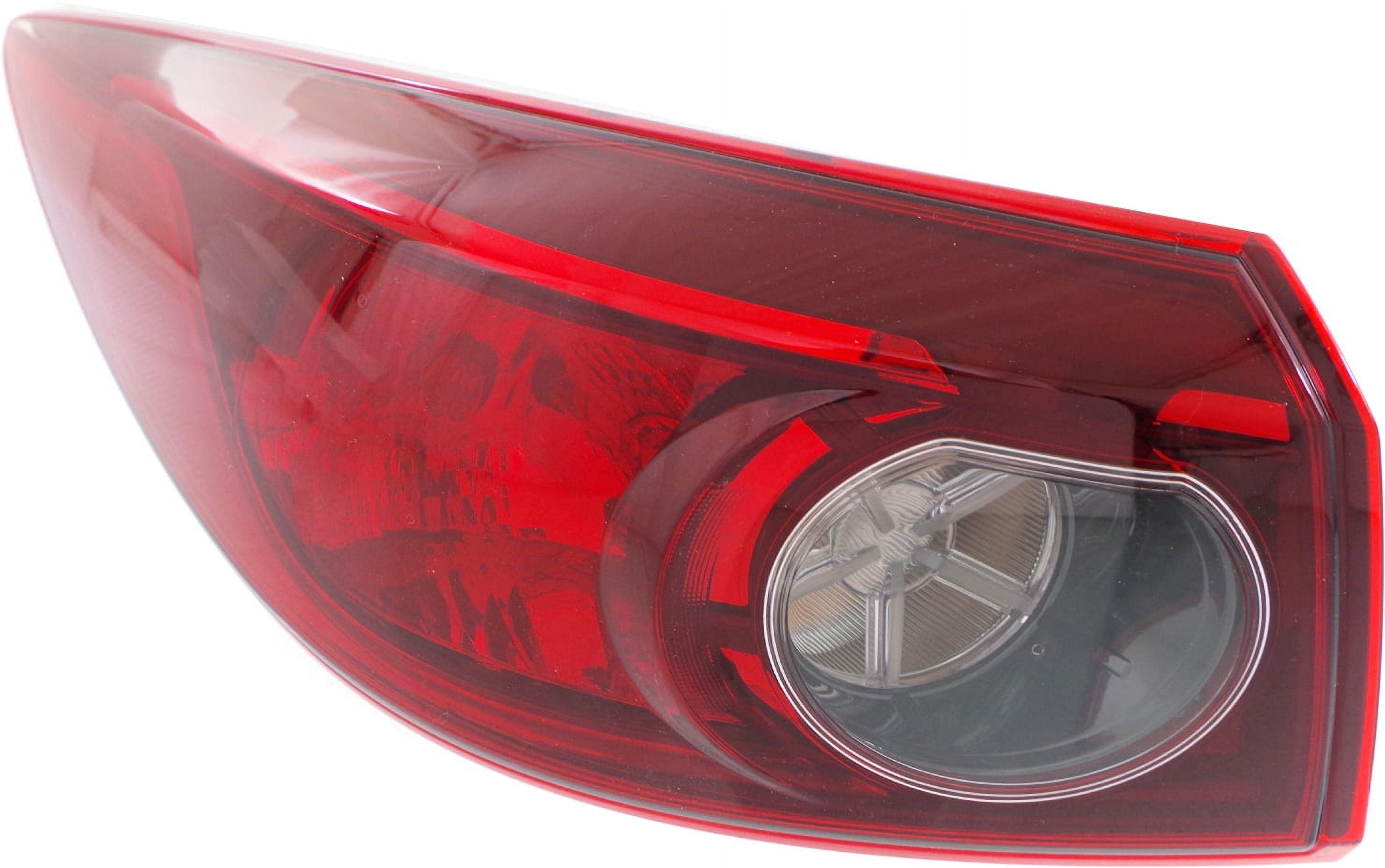 Tail Light Compatible With 2014-2018 Mazda 3 Left Driver Side, Outer With bulb(s)