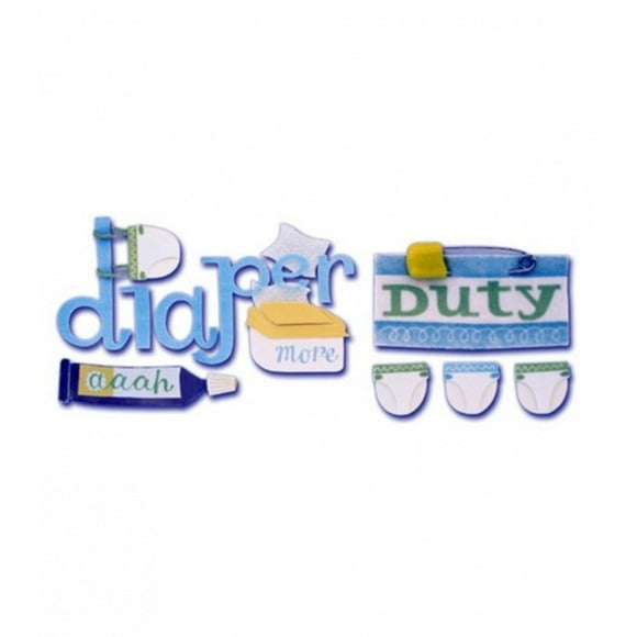 Jolees Boutique Autocollants Title Wave, Baby/Nappy Duty