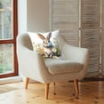 thumbnail image 4 of Vikakiooze Easter Flower Bunny Printed Linen Pillow Living Room Home Sofa Decoration, 4 of 6