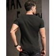 thumbnail image 4 of COOFANDY Men's Gym Muslce Tee Stretch Short Sleeve V Neck Workout T Shirts Bodybuilding Training Fitness Casual Hipster Tops, 4 of 10