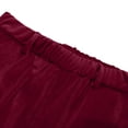 thumbnail image 5 of ZHOGXU Kids Girls Velvet Pants High Waist Solid Color Wide Leg Soft Stretch Comfortable Elegant Flared Trousers For Casual Daily Wear And Party,Wine,5-6 Years, 5 of 8
