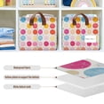 thumbnail image 4 of Yayeee Foldable Storage Basket for Shelves with Handles Waterproof Cloth Bins, Colorful Circles, 4 of 7