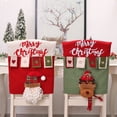thumbnail image 3 of 3 uds decoraciones navideñas figura de color de dibujos animados cubierta de silla tridimensional cubierta de mesa y silla de alce vestido de cocina 52*46*5cm BRILLAR Rojo Verde, 3 of 5