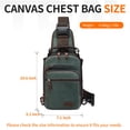 thumbnail image 3 of Bolso bandolera Nerlion de lona encerada verde para hombre, 3 of 9