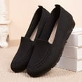 thumbnail image 1 of Zapatos de tela artesanal para mujer, de malla, de boca baja, cómodos, transpirables, de poliuretano, planos, para madres de mediana edad y mayores, 1 of 6