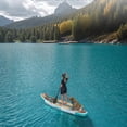 thumbnail image 2 of Garvee Inflatable Stand-up Paddle Board, 10.6' x 32'' x 6'', with Camera Mount, White & Green, 2 of 8
