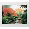 thumbnail image 3 of Maureen Love 31x26 White Modern Wood Framed Wall Art Titled - Japanese Garden I, 3 of 5