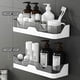 thumbnail image 4 of Elegante solución de almacenamiento para el baño, organizador de ducha colgante con diseño de gancho giratorio, no requiere perforación para una fácil instalación, el acero inoxidable de alta calidad, 4 of 5