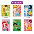 thumbnail image 5 of Princess Inspired Make-a-face Stickers,Make You Own Stickers DIY Cartoon Stickers for Party Decoration Party Supplies Laptop Luggage Notebook Stickers(24 PCS), 5 of 5