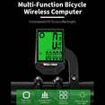 thumbnail image 4 of 2.36" HD Screen Wireless Bike Odometer with 18 Functions - Waterproof, Backlit, Auto Wake-Up, Accurate Speed/Temperature Tracking - White with Standard Mount for Outdoor Cycling, Hiking, Climbing, 4 of 6