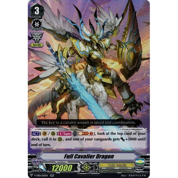 Cardfight Vanguard The Mysterious Fortune Double Rare RR RR Rare Full Cavalier Dragon V-EB10/010