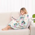 thumbnail image 4 of Fairy Tale Princess Pattern Blanket Hoodies for Kids 6-13YR Oversize Wearable Blanket Hoodies for Boys Girls Teens, 4 of 7