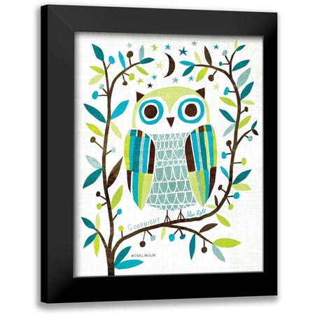Mullan, Michael 12x14 Black Modern Framed Museum Art Print Titled - Night Owl II