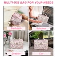 thumbnail image 6 of Unique Bargains Quilted Makeup Bag Rose Red Floral Makeup Bag Cute Makeup Bag Cosmetic Bags for Women Girls, 6 of 7