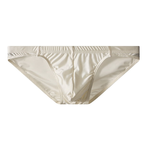 Calzoncillos holgados para hombre, elásticos, de cintura media, convexos en forma de U, de color liso, de alta elasticidad, transpirables, para dormir.