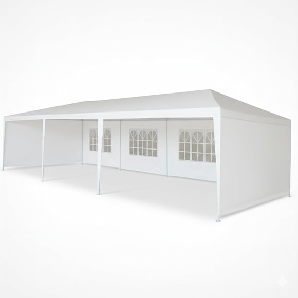 Toldo con Carpa 3x9 Metros Bluelander, Paredes con Ventanas Laterales e Impermeable