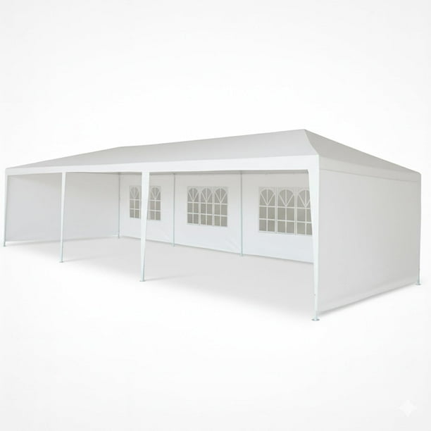 Toldo con Carpa 3x9 Metros Bluelander, Paredes con Ventanas Laterales e Impermeable