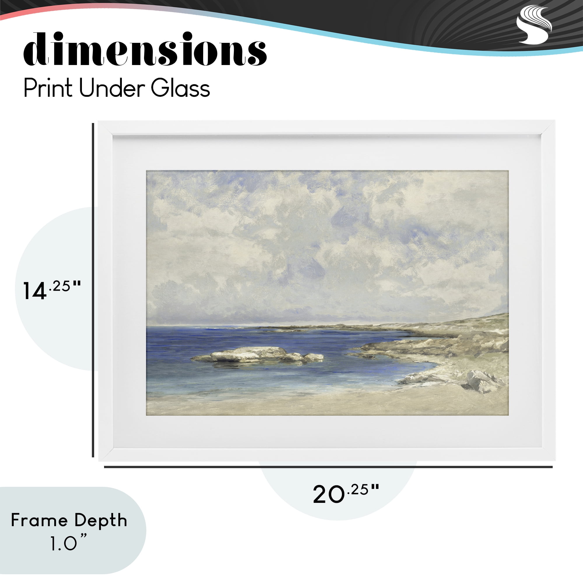 Stupell Industries Pond At Morning White Framed Print Under Glass, design by Christy McKee