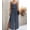 Grey Blue, variant on Women's Spaghetti Strap V-Neck Jumpsuit, Belted Waist Split Wide Leg Flowy Summer Romper