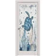 thumbnail image 2 of Watercolor Sea Turtle Door Curtains for Door Window, French Sidelight Front Back Door Curtains with Tieback, Kitchen Rod Pocket Drapes Panel 25"x72" Coastal Beach Nautical Blue Ocean, 2 of 6