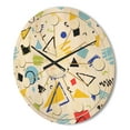 thumbnail image 3 of Designart 'Retro Geometric Design III' Mid-Century Modern Wood Wall Clock, 3 of 5