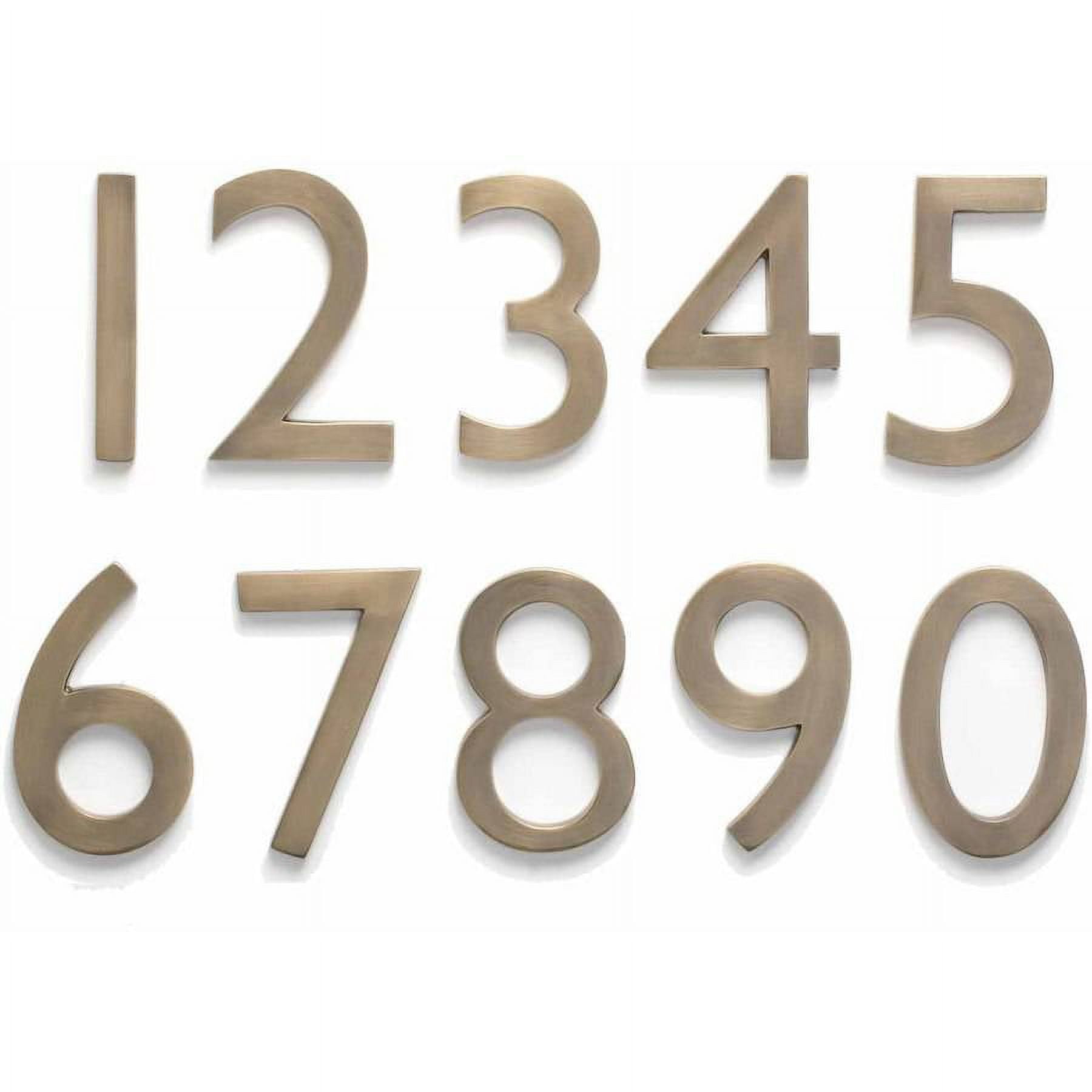 Architectural Mailboxes 3585AB-7 Solid Cast Brass 5 in. Antique Brass Floating House Number 7
