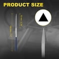 thumbnail image 2 of Uxcell 5Pcs Diamond File 5 x 180mm 100 Grit Diamond Needle Silver Files for Metal Glass Wood Stone Grinding Polishing Engraving, Triangular, 2 of 7