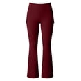 thumbnail image 5 of MMJ Plus Size Cargo Pants for Women Flare Leg High Waist Fleece Lined with Pockets Stretch Casual Trousers Full Length Comfortable Warm Outdoor Hiking Travel, 5 of 8