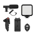 thumbnail image 2 of Andoer Phone Vlog Video Kit with Table Tripod Phone Holder with Cold Shoe Microphone LED Video Light Remote Shutter, 2 of 7