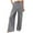 Gray #52, variant on Wide Leg Dress Pants for Women Business Casual Elastic Waist Comfy Work Pants Baggy Lounge Pants Trousers with Pocket Red XL