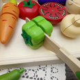 thumbnail image 4 of Juguetes de madera para 2 años - Juego de verduras, 9 juguetes cortables con cuchillo y bandeja de madera, gran regalo para cumpleaños de niños y niñas, 4 of 5