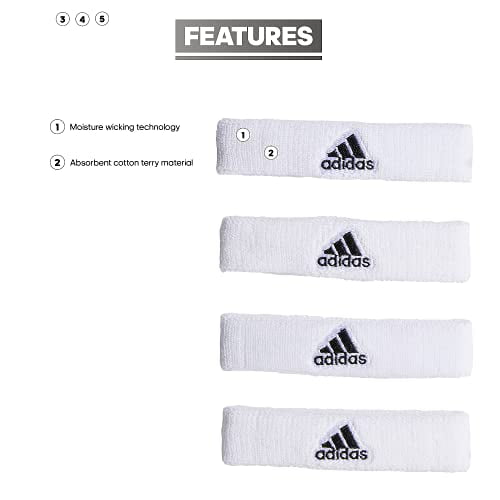 adidas Interval 3/4-inch Bicep Band, White/Black, One - Walmart.com