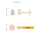 thumbnail image 2 of ANGARA Natural Diamond Solitaire Stud Earrings in 14K Yellow Gold for Women (Size-5x3mm| Color-I-J| Clarity-I1-I2) | April Birthstone, Anniversary, Jewelry Gift for Women | Natural Diamond Earrings, 2 of 8