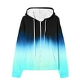 thumbnail image 6 of Craaazy Women's Zip Up Hoodies Drawstring Sweatshirt Fashion Printed Long Sleeve Hoodies Floral Print Graphic Casual Oversized Size Fall Tops with Front Pocket Gifts For Women, 6 of 6