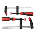 thumbnail image 1 of 4 Pack Steel F ClampStyle Bar Clamps Quick Release F Clamps Woodworking Hand Clamp for Woodworker Carpenter, 1 of 8
