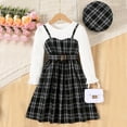 thumbnail image 2 of Sngxgn Girl's A Line Flowy Ruffle Sleeveless Party Mini Dress(Black,7Y), 2 of 5