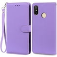 thumbnail image 1 of For Redmi Note 6 Pro Case Xiaomi Redmi 6 Pro Soft TPU Wallet Leather Case For Xiaomi Redmi 6 Case Note 6 Pro Flip Cover Fundas Light Purple -Strap For Redmi 6, 1 of 6