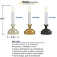 thumbnail image 3 of Xodus Innovations Flameless Taper Candle FPC1320B - Dual Flame Dusk to Dawn Sensor - 8.5" Gold, 3 of 5