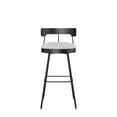 thumbnail image 2 of Amisco Monza 30 In. Swivel Bar Stool - Grey White Polyester / Black Metal, 2 of 9
