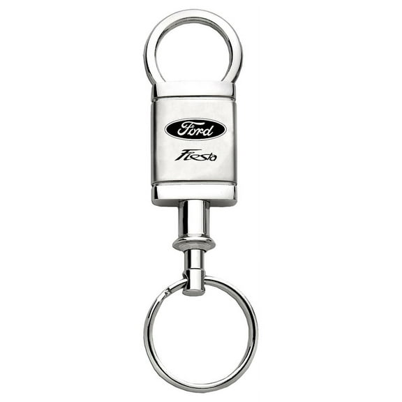 Ford Fiesta Satin Chrome Valet Key Chain (Silver)