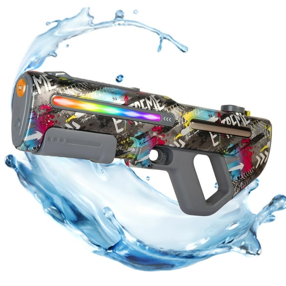 EMERBU Electric Water Gun for Ages 15 Rechargeable with LED Light Outdoor Water Blaster