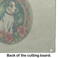 thumbnail image 4 of Jack Russell Terrier Christmas Flowers Glass Cutting Board 12 in x 15 in, 4 of 5