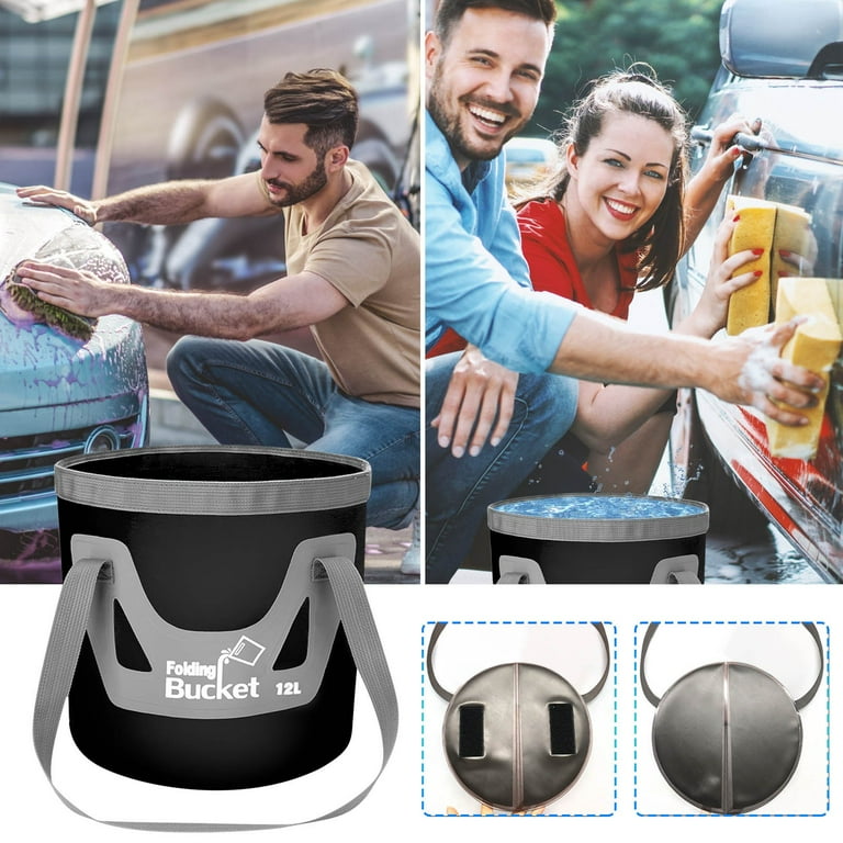Collapsible Bucket 5 Gallon(20L) Multifunctional Portable&Folding Bu