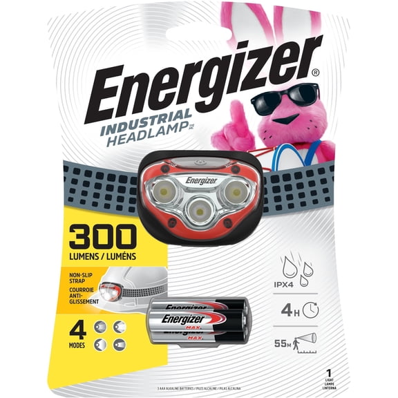 Energizer  300 lumens Red  LED  Head Lamp  AAA Battery