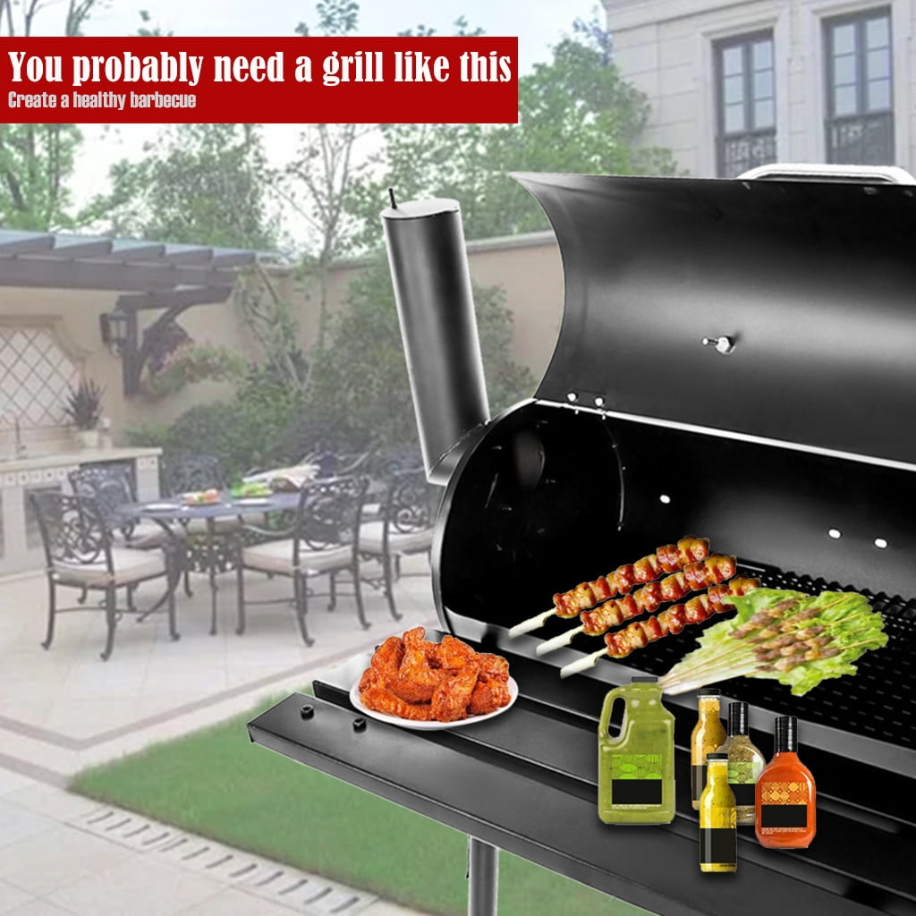 Actops Portable Backyard Charcoal Bbq Grill And Offset Smoker Combo Backyard Us Stock Walmart Com Walmart Com